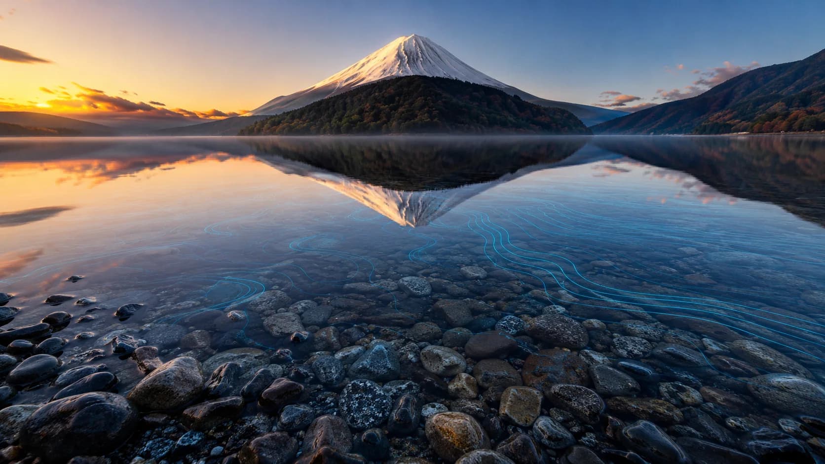 Golden Fuji Reflections frame FJ-037 in the Fuji Atlas Japanese visual archive