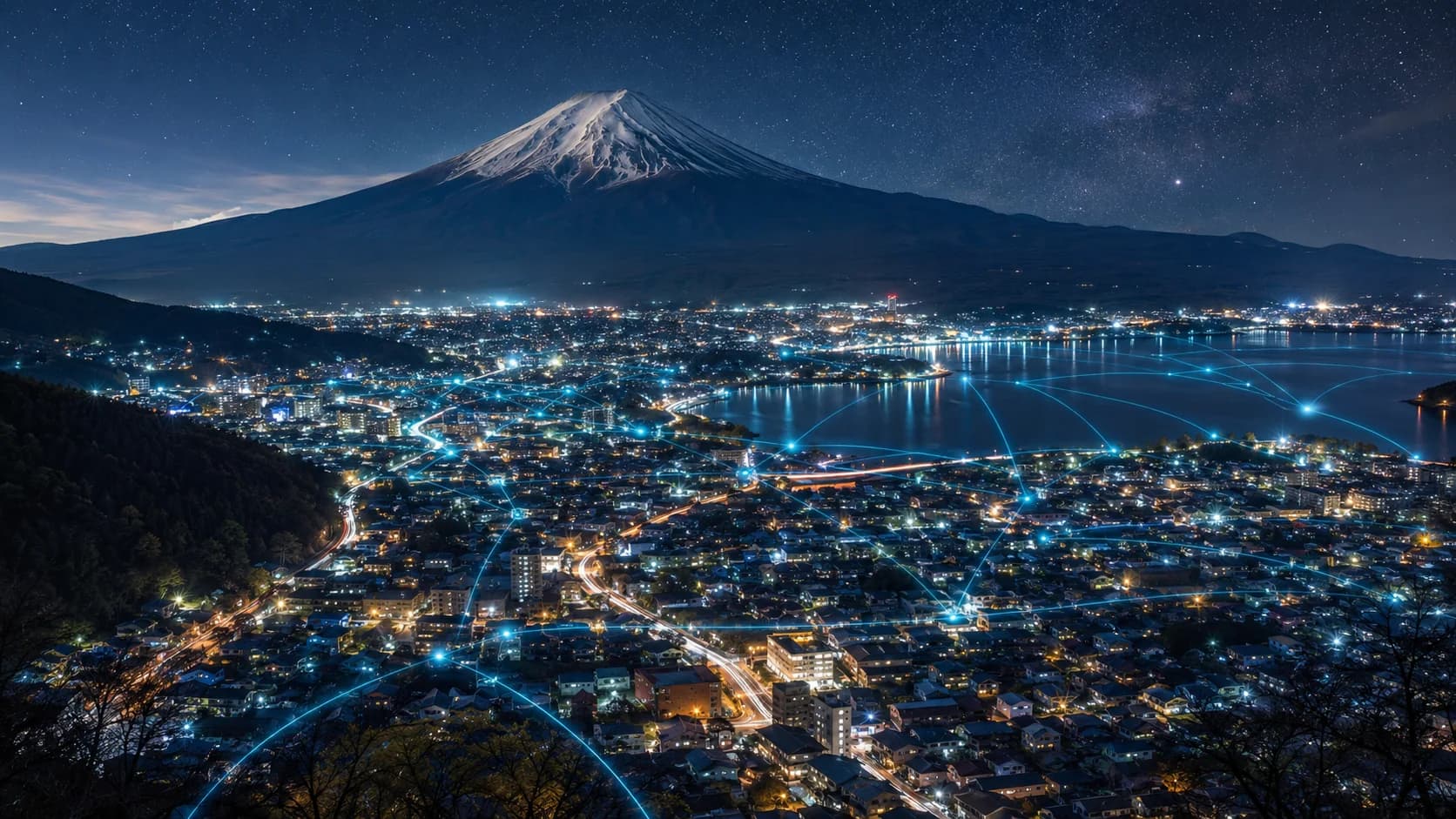 Blue Night Fuji frame FJ-040 in the Fuji Atlas Japanese visual archive