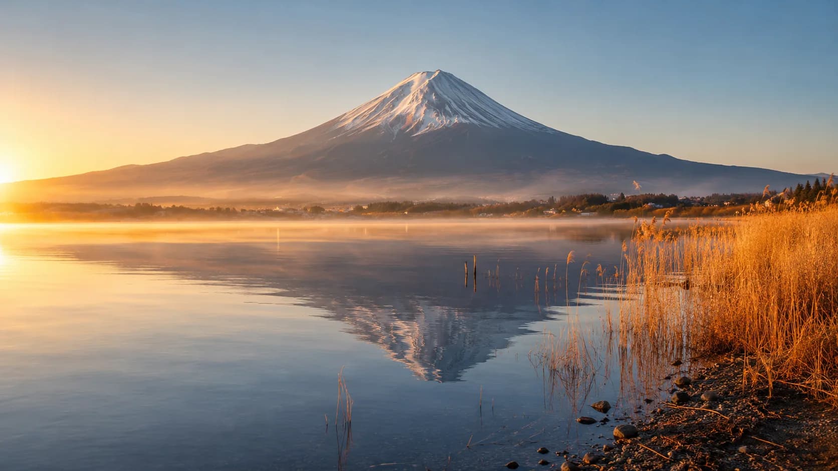Golden Fuji Reflections frame FJ-052 in the Fuji Atlas Japanese visual archive