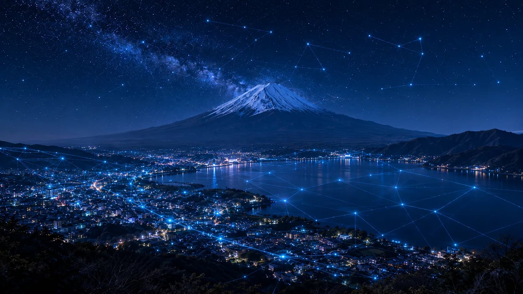 Blue Night Fuji frame FJ-068 in the Fuji Atlas Japanese visual archive